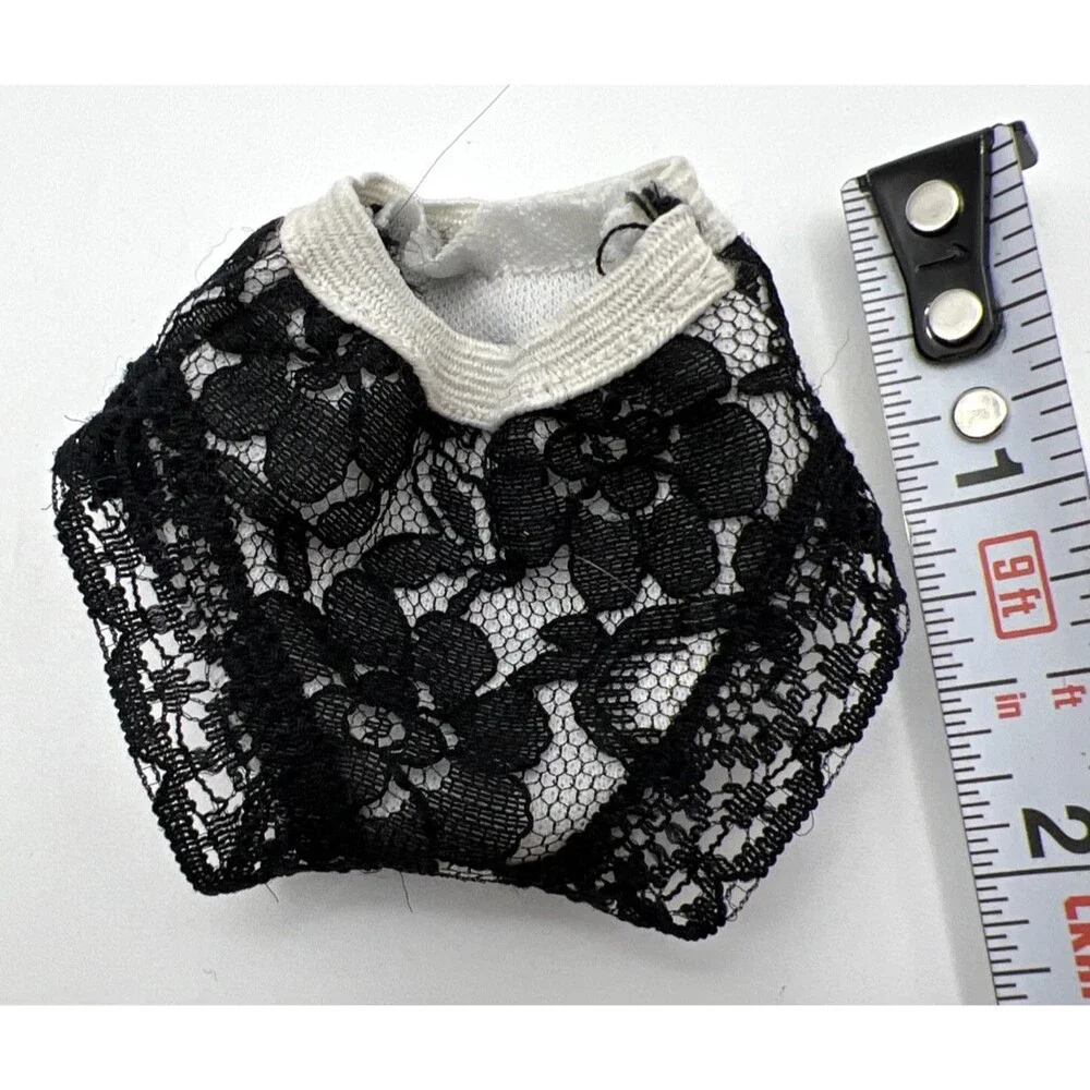Vintage Barbie Lot of 6 Black/White: Black Lace Lingerie Outfits, Plus More!